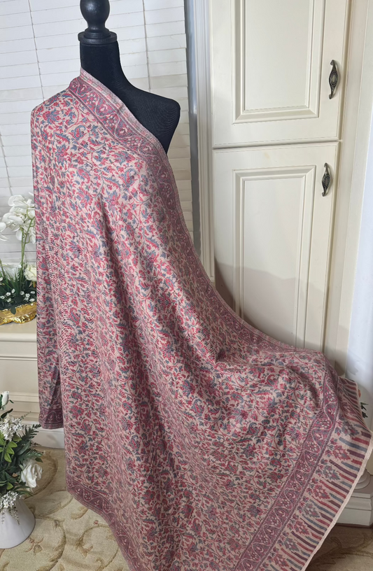 Kani Reversible Zari Border Shawl
