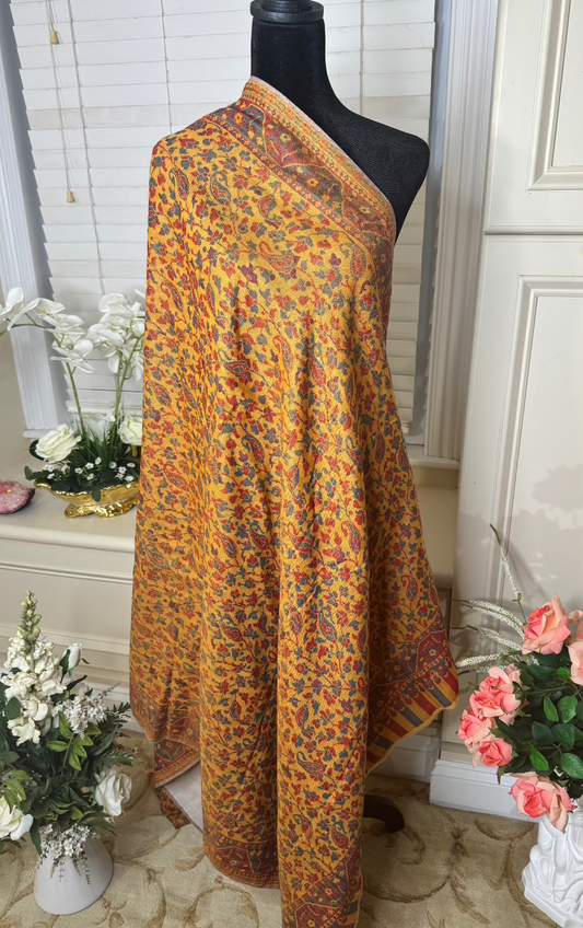 Kani Reversible Zari Border Shawl